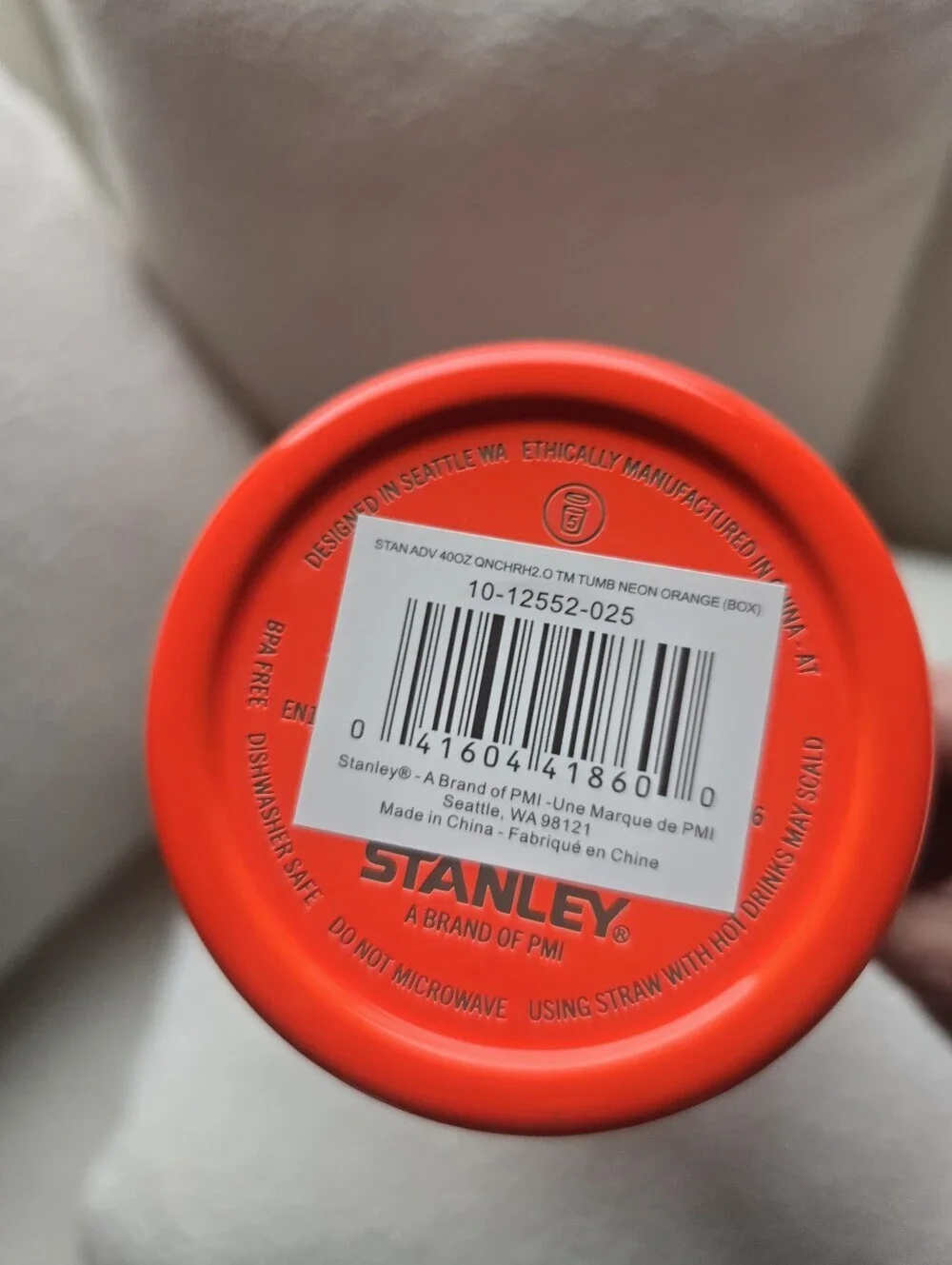 NEW! Stanley, 40 oz Quencher H2.0 Tumbler, Neon Orange